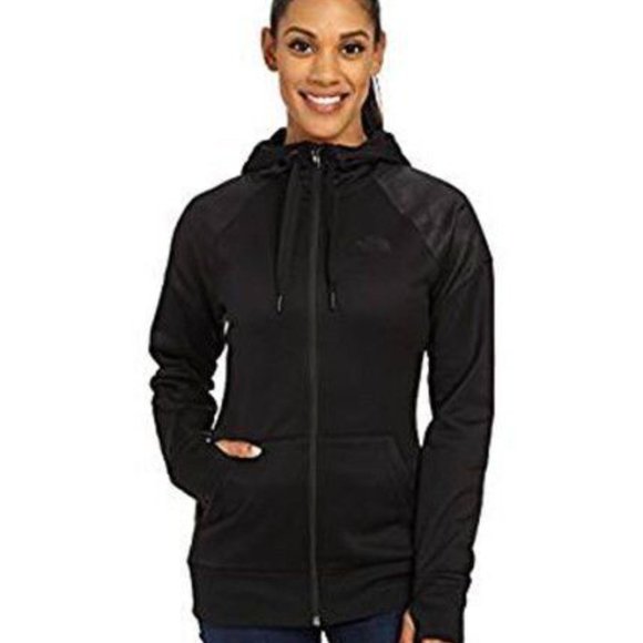Women's The North Face Suprema Full Zip Drawstring Hoodie Black Size SMALL - Picture 2 of 8